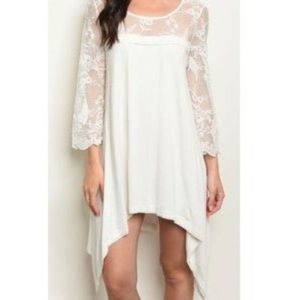 Monoreno Summer Dress Light Soft White Size Small